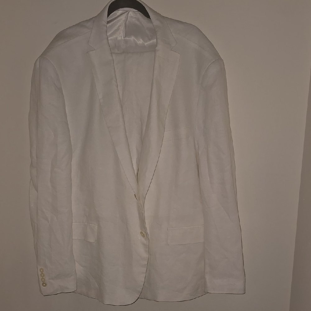 Ralph Lauren White Linen Suit Jacket and Pants